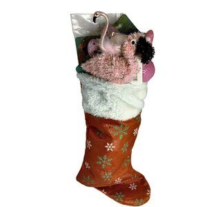 Flamingo Lovers Stocking ready Made lot Pink Glasses Socks Banner Sign Treasures